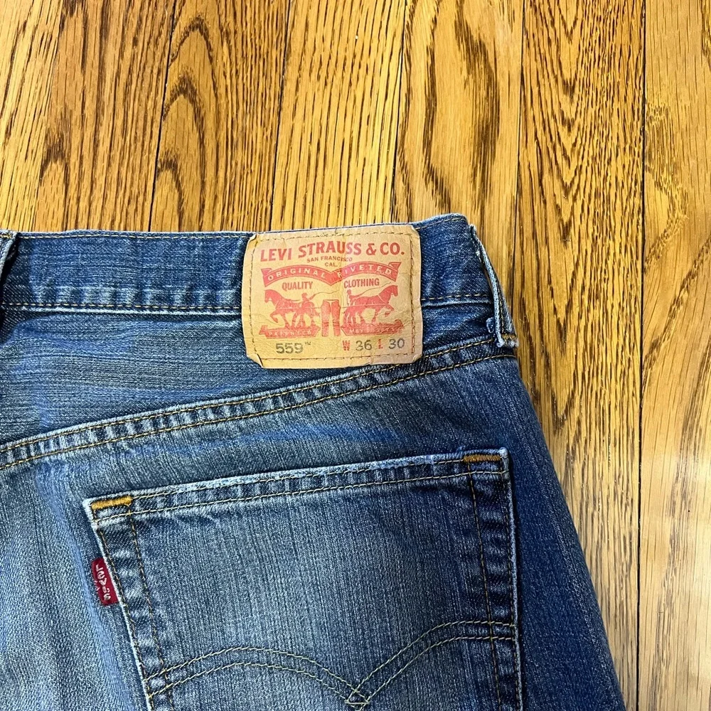 Levi's Dark Blue 559 Straight Jeans